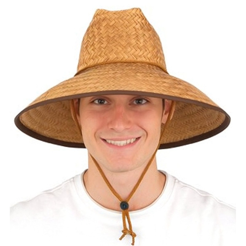 Summer Cocoa Straw Lifeguard Hat, 1 Count