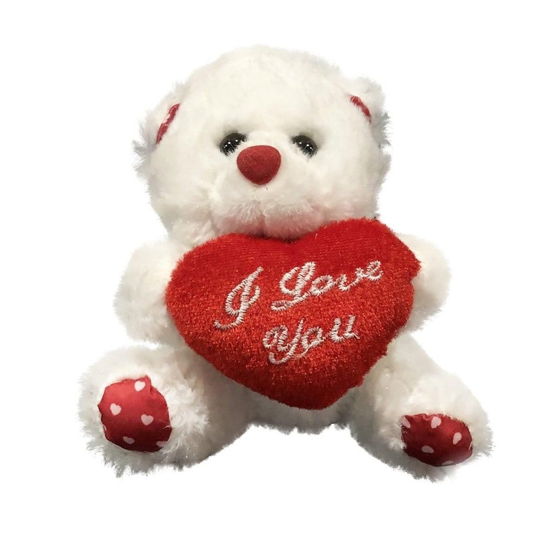 Teddy Bear, White, 4.5 inches