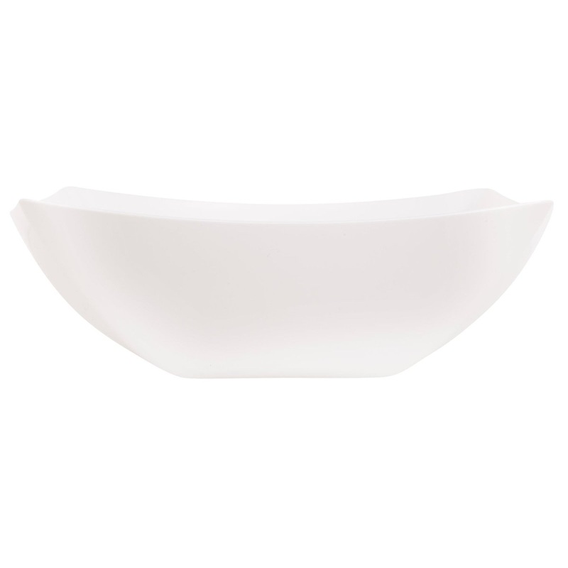 White Square Plastic Serving Bowl, 1 Count