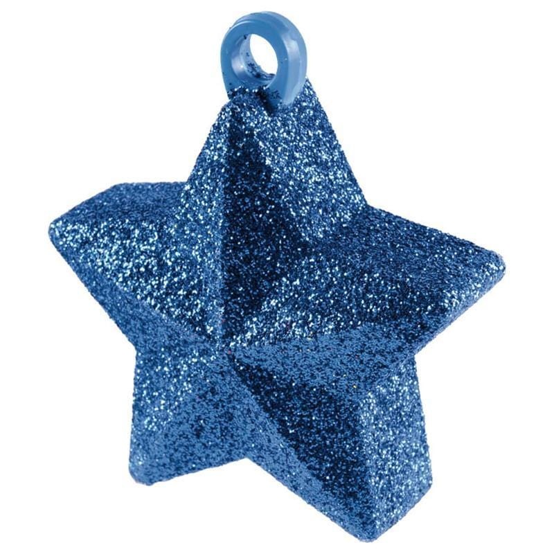 Blue Glitter Star Balloon Weight