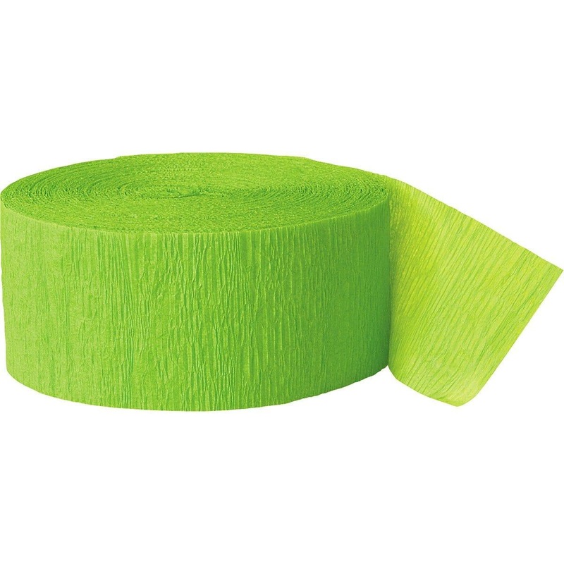 Crepe Streamer - Lime Green 81 Ft