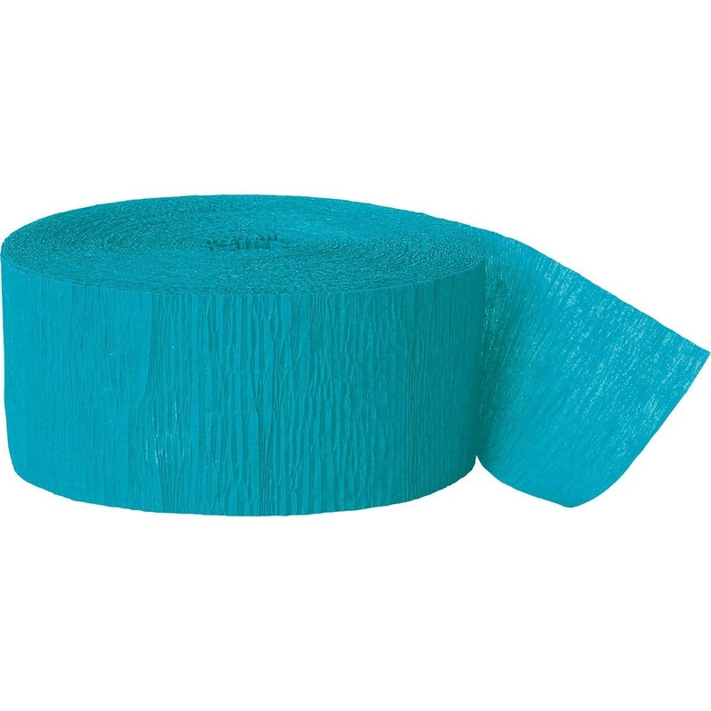 Crepe Streamer - Teal 81 ft