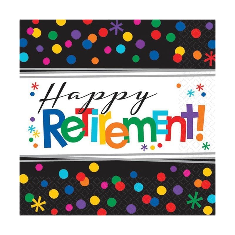 Officially Retired - Beverage Napkins 16/pkg.
