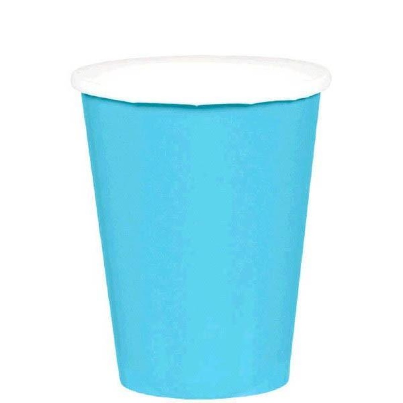 Paper Cups 9 Oz - Caribbean Blue 20/pkg.