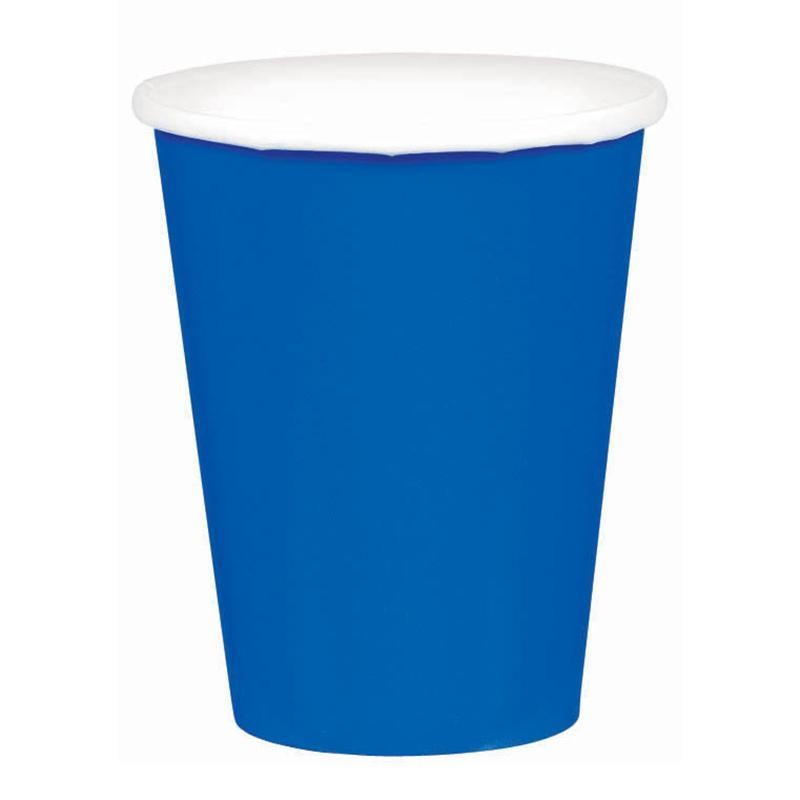 Paper Cups - Royal Blue 9 oz 20/pkg