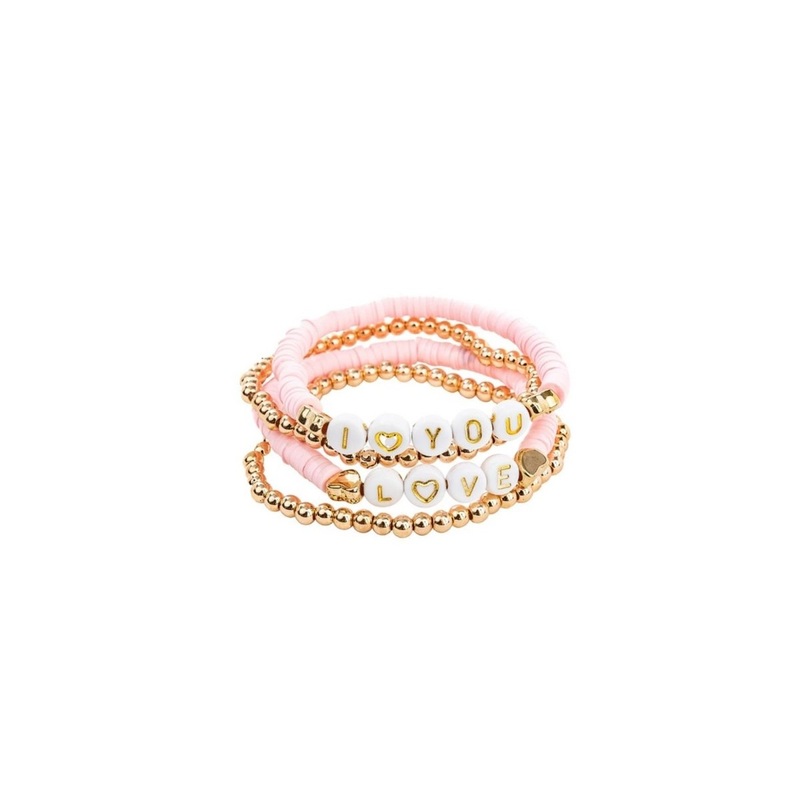 Pink Love Bracelet Set, 1 count