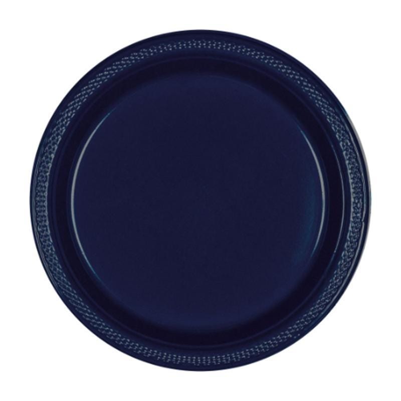 Plastic Plates 10.25 In. - True Navy 20/pkg
