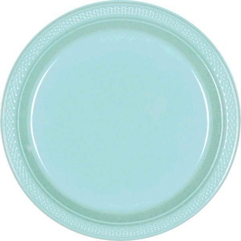 Plastic Plates - Robin's Egg Blue 10.25 in. 20/pkg