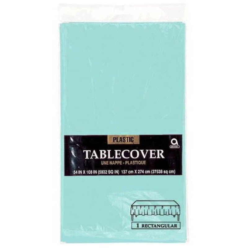 Plastic Tablecover - Robin's Egg Blue 54 x 108 in.