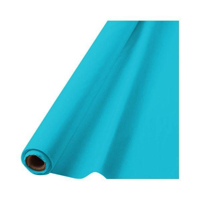 Plastic Tablecover Roll - Caribbean Blue