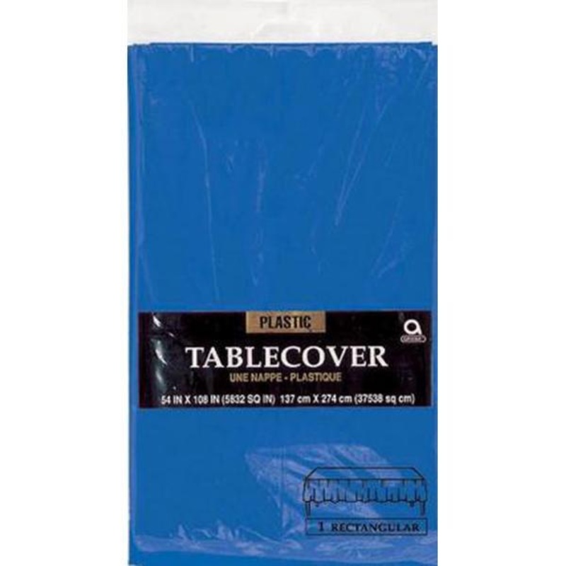 Plastic Tablecover - Royal Blue 54 x 108 in.