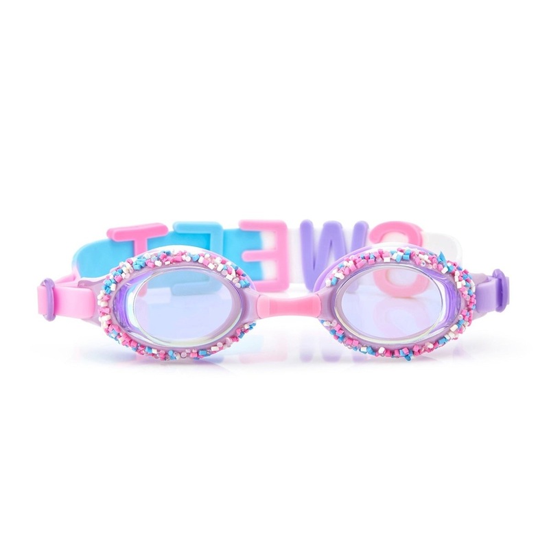 Purple Funfetti Swim Goggles for Kids