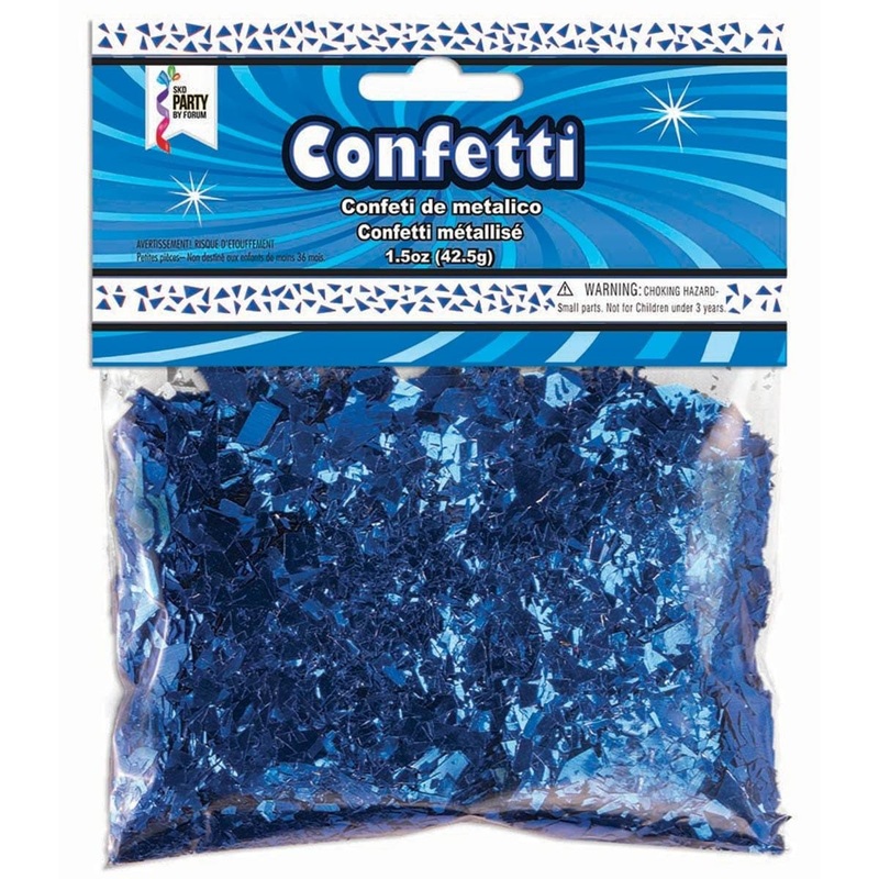 Royal Blue Metallic Confetti, 1.5 Ounces