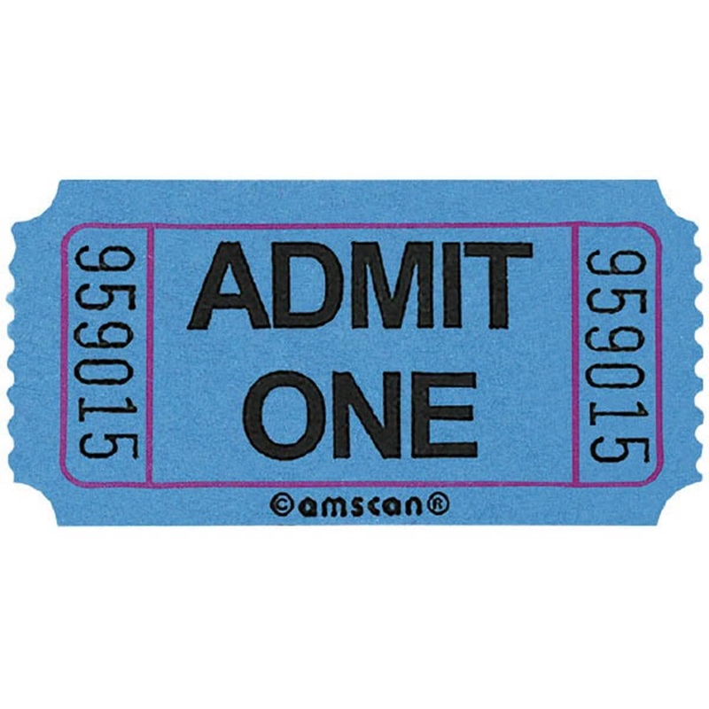 Single Ticket Roll 2000/pkg - Blue