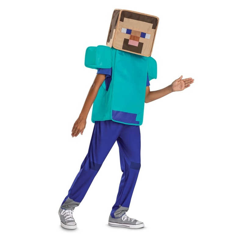 Steve Pop Out Costume for Kids, Minecraft S