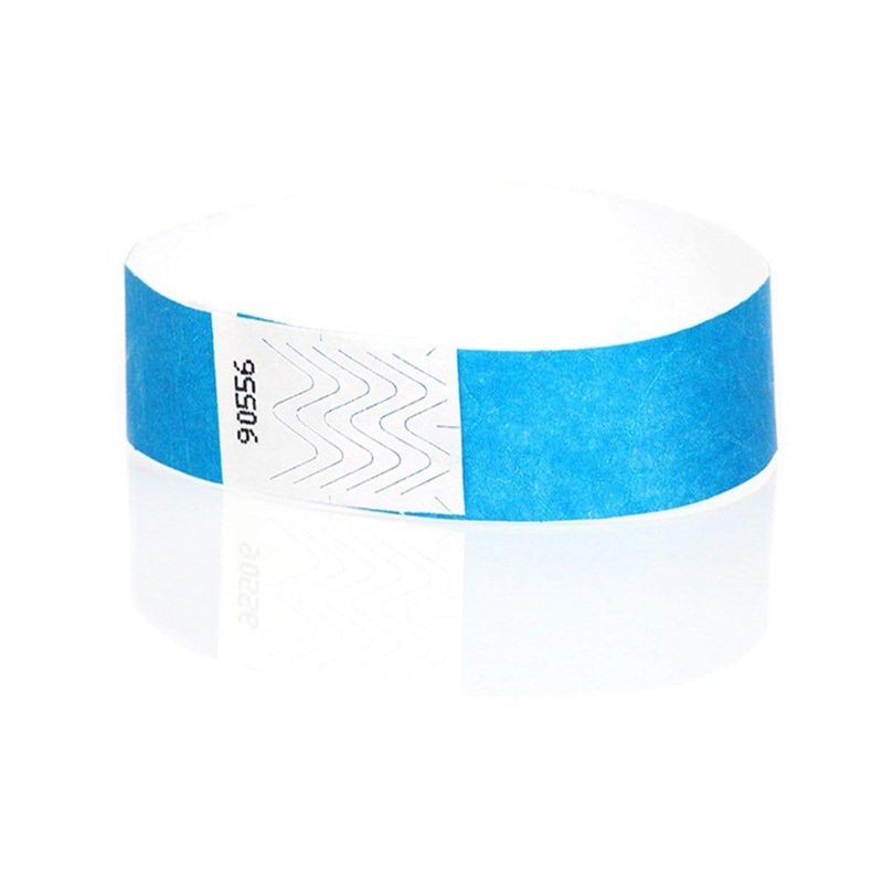 Wristband Supertek 3/4in Light Blue 100 Pkg.