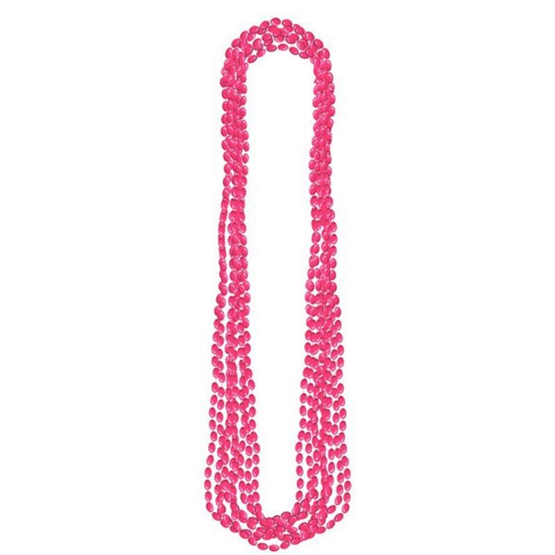 Beads Necklace 8/pkg - Pink
