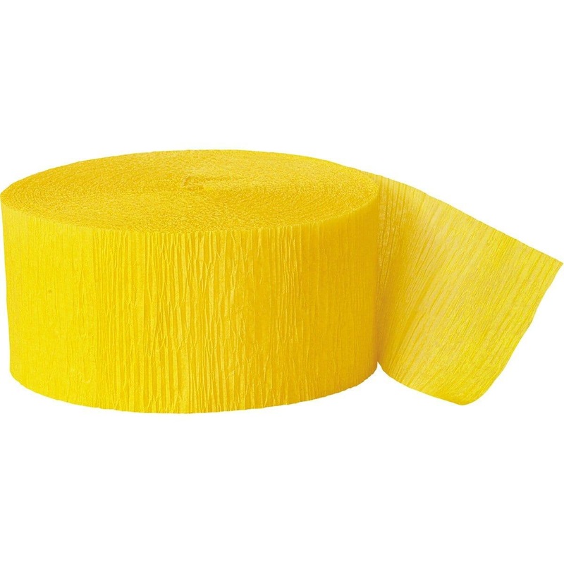 Crepe Streamer - Hot Yellow 81 Ft