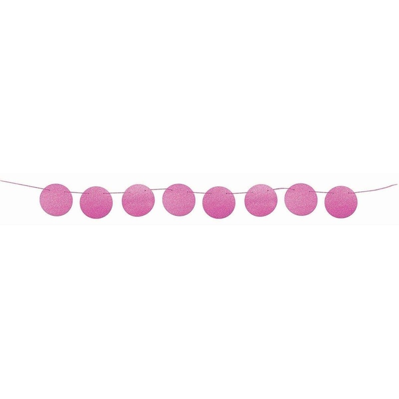 Diamond Circles Banner 8ft. - Hot Pink