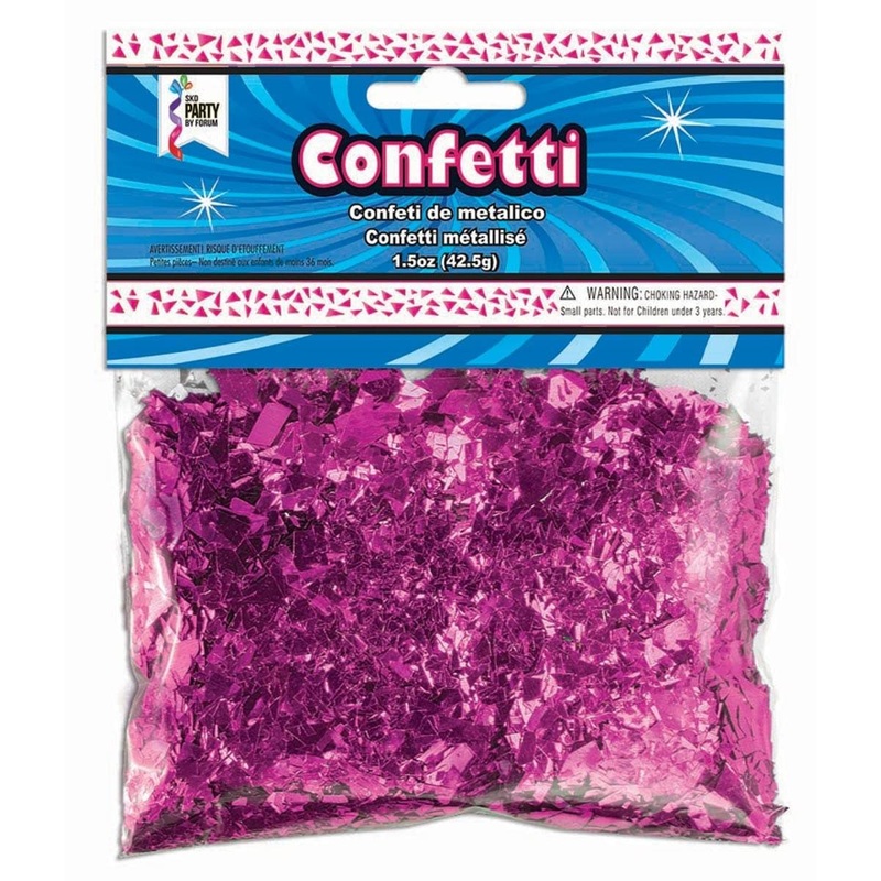 Fuchsia Metallic Confetti, 1.5 Ounces