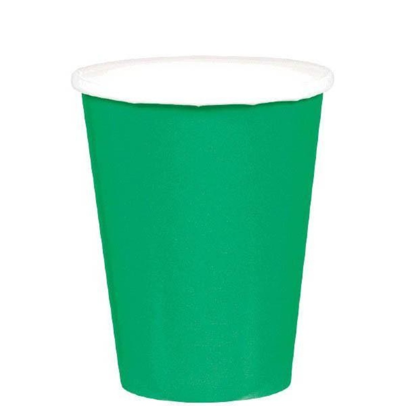 Paper Cups 9 Oz - Festive Green 20/pkg.