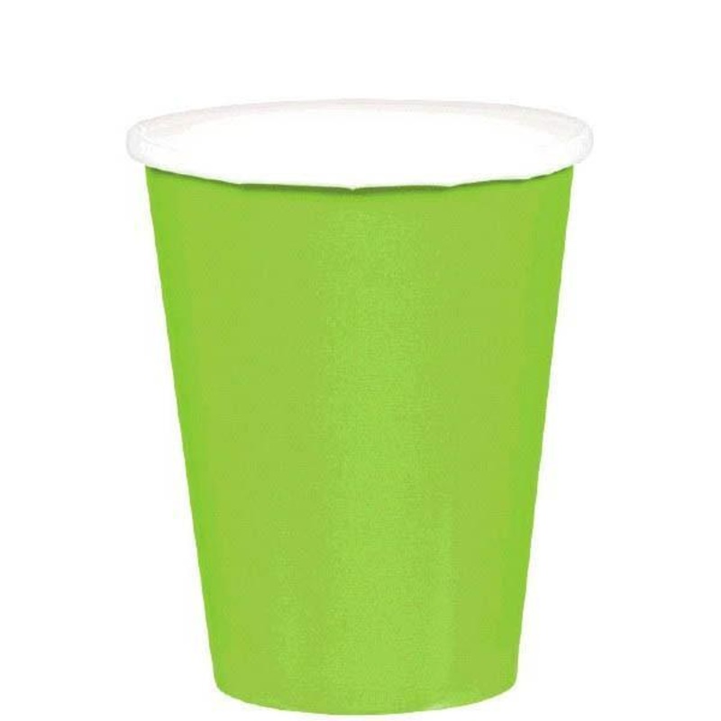 Paper Cups 9 Oz - Kiwi 20/pkg.