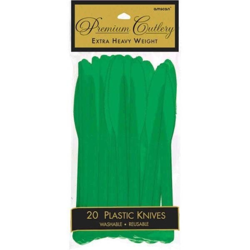 Plastic Knives - Festive Green 20/pkg.