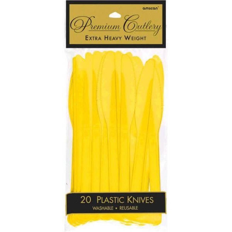 Plastic Knives - Yellow Sunshine 20/pkg.