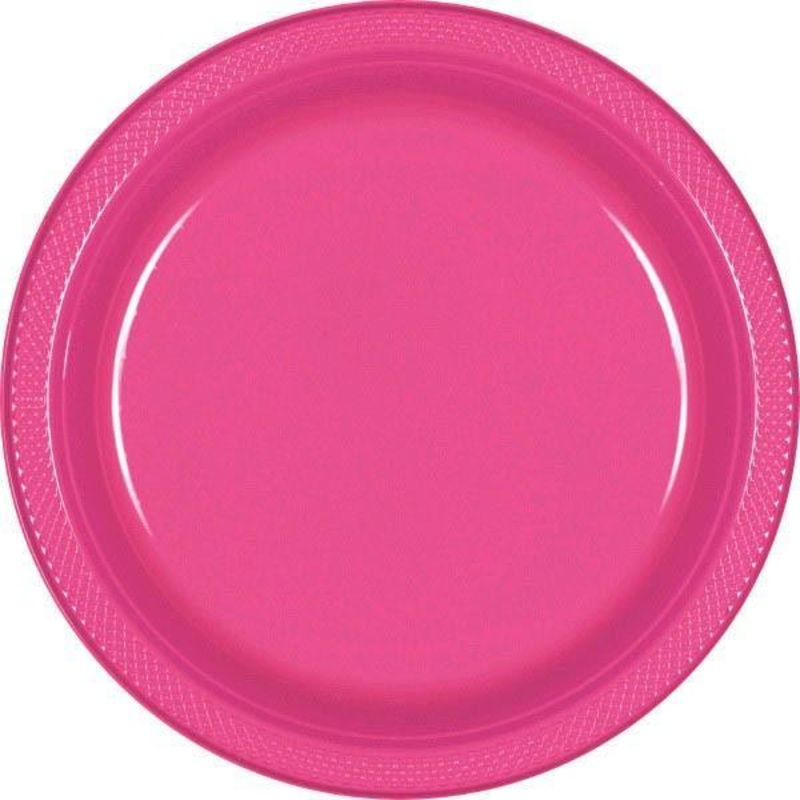 Plastic Plates 10.25 In. - Bright Pink 20/pkg.