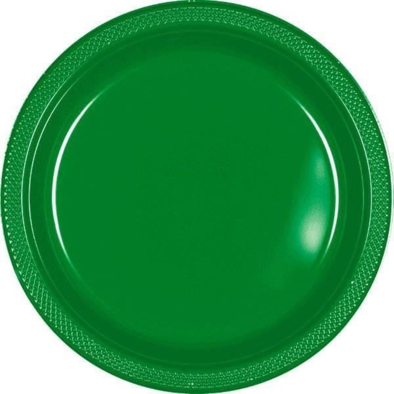 Plastic Plates 10.25 In. - Festive Green 20/pkg.