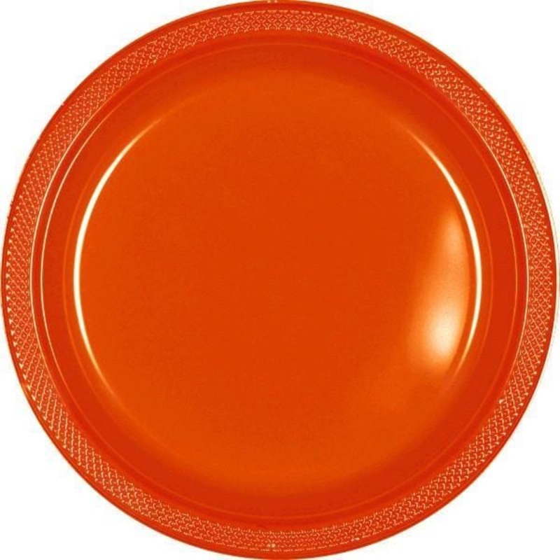Plastic Plates 10.25 In. - Orange Peel 20/pkg.