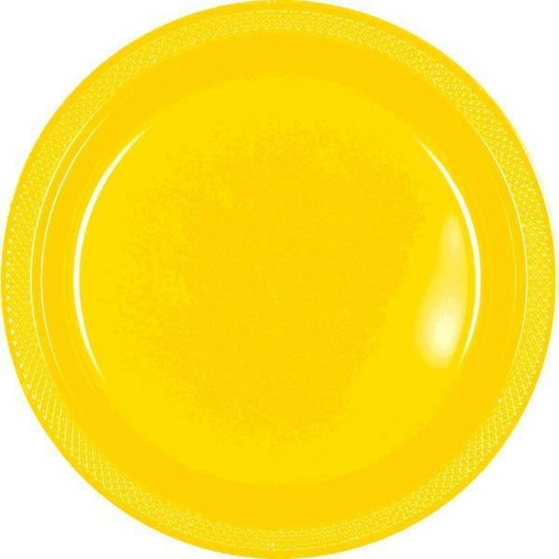 Plastic Plates 10.25 In. - Yellow Sunshine 20/pkg.