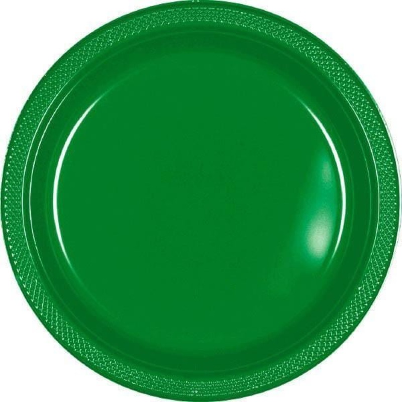 Plastic Plates 7 In. - Festive Green 20/pkg.