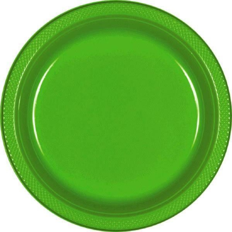 Plastic Plates 7 In. - Kiwi 20/pkg.