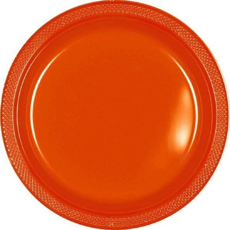 Plastic Plates 7 In. - Orange Peel 20/pkg.