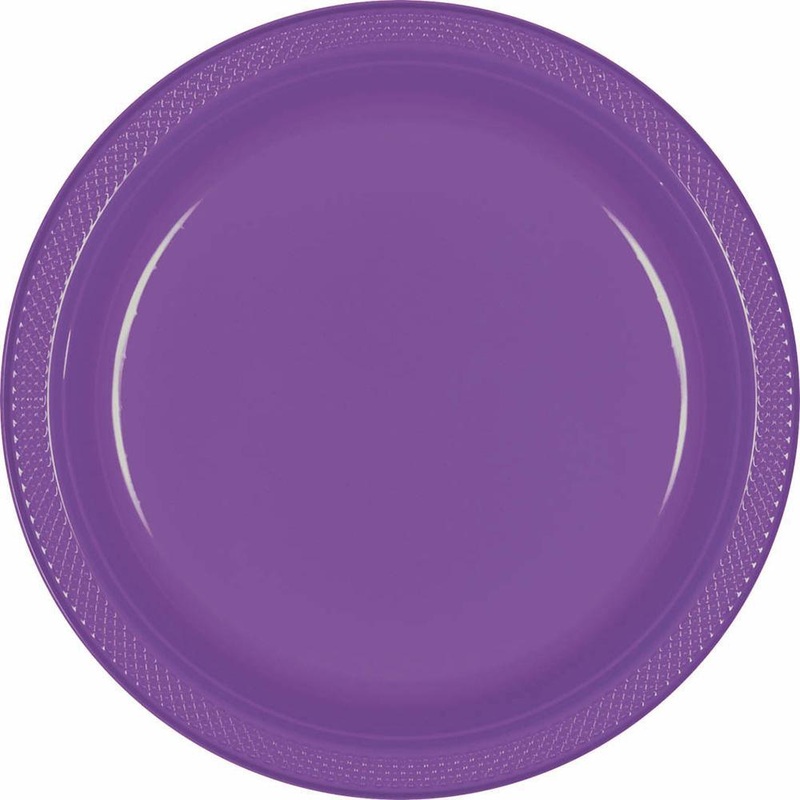 Plastic Plates 7 In. - Purple 20/pkg.