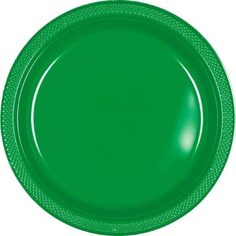 Plastic Plates 9 In. - Festive Green 20/pkg.