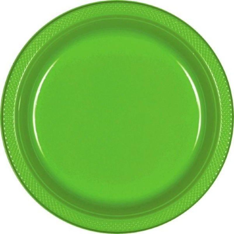Plastic Plates 9 In. - Kiwi 20/pkg.