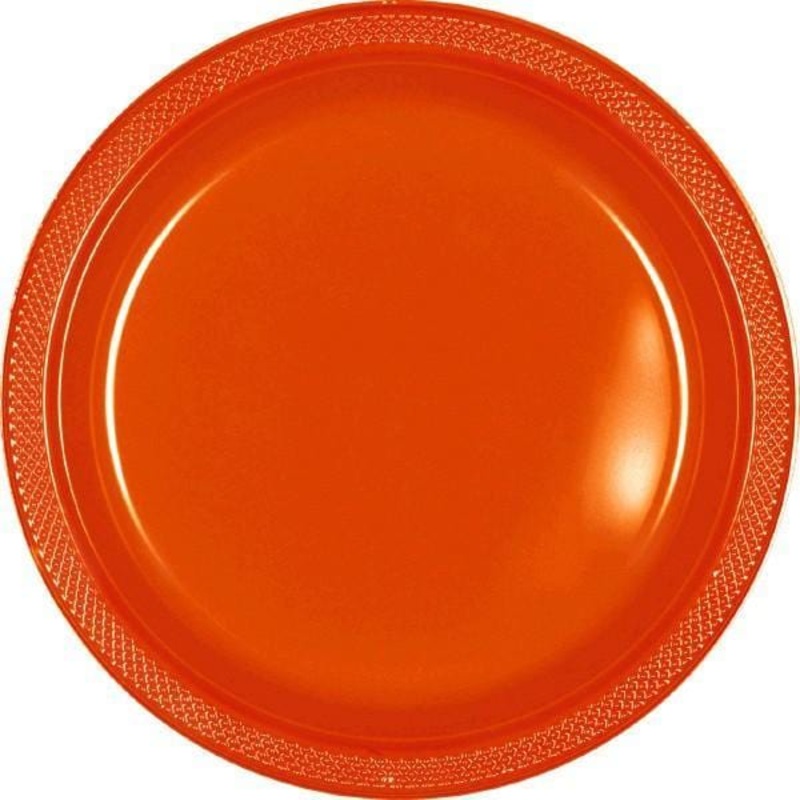 Plastic Plates 9 In. - Orange Peel 20/pkg.