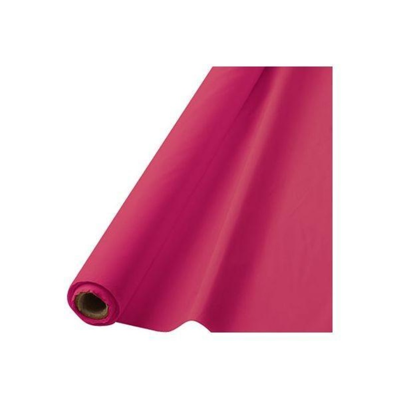 Plastic Tablecover Roll - Bright Pink