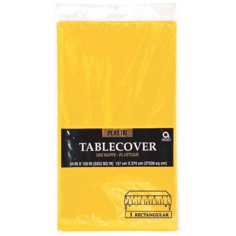 Plastic Tablecover - Yellow Sunshine 54 X 108 In.