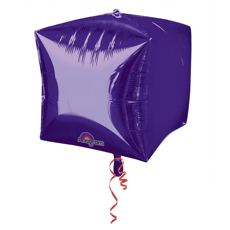Purple Cubez Balloon, 15 Inches