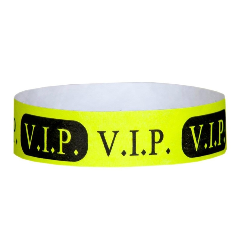 Wristband Supertek - Yellow Glow 3/4 in. 100/pkg