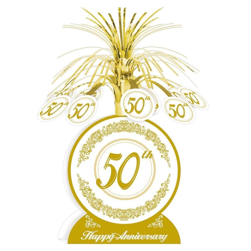 50th Anniversary Centerpiece, 13 Inches