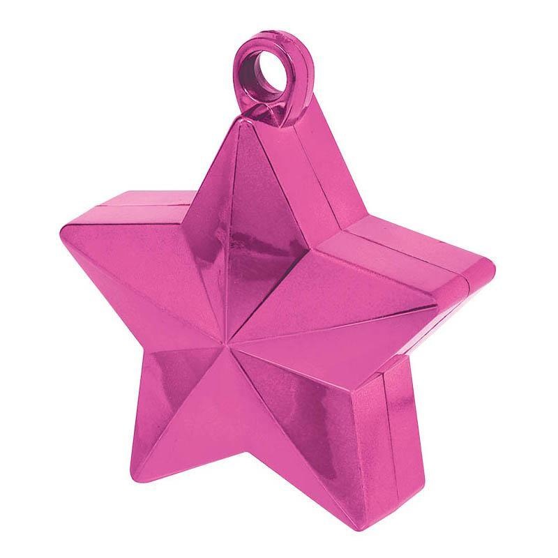 Bright Pink Star Balloon Weight