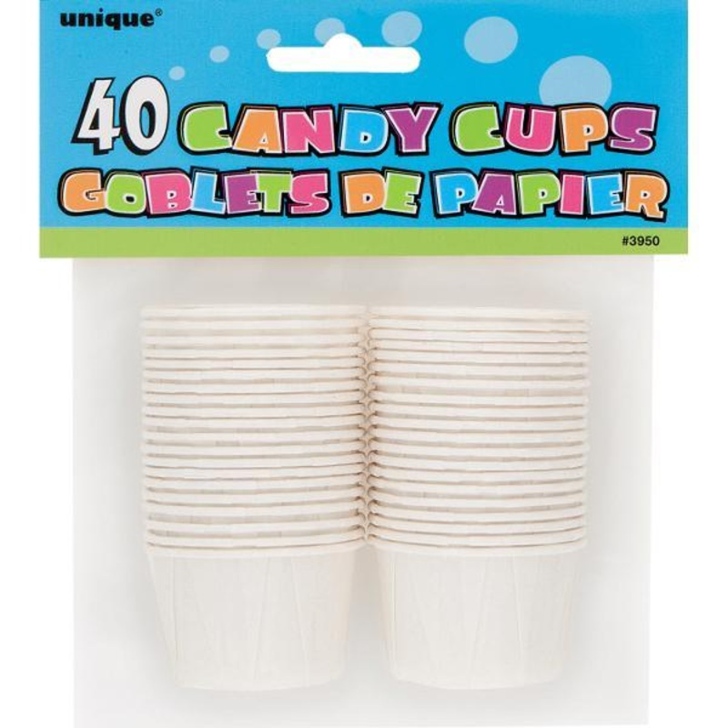 Candy Cups - White 40/pkg
