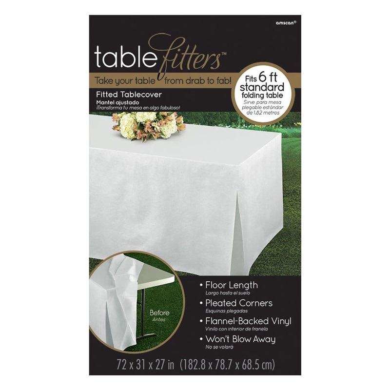 Fitters Table Covers 72 X 31 X 27 In. - White