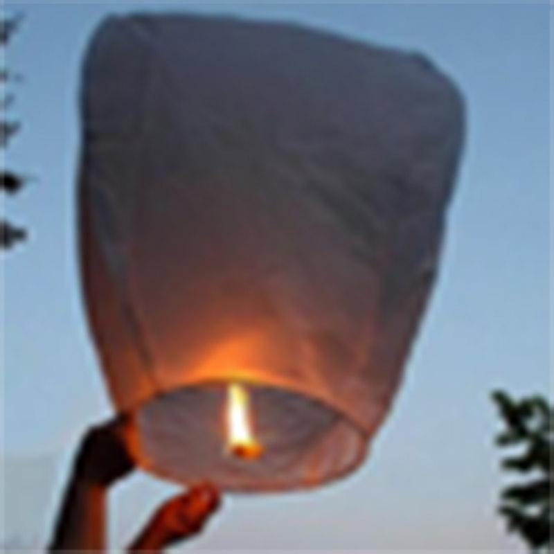 Flying Chinese Lantern White