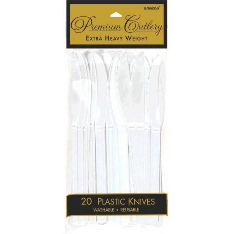 Plastic Knives - Frosty White 20/pkg.