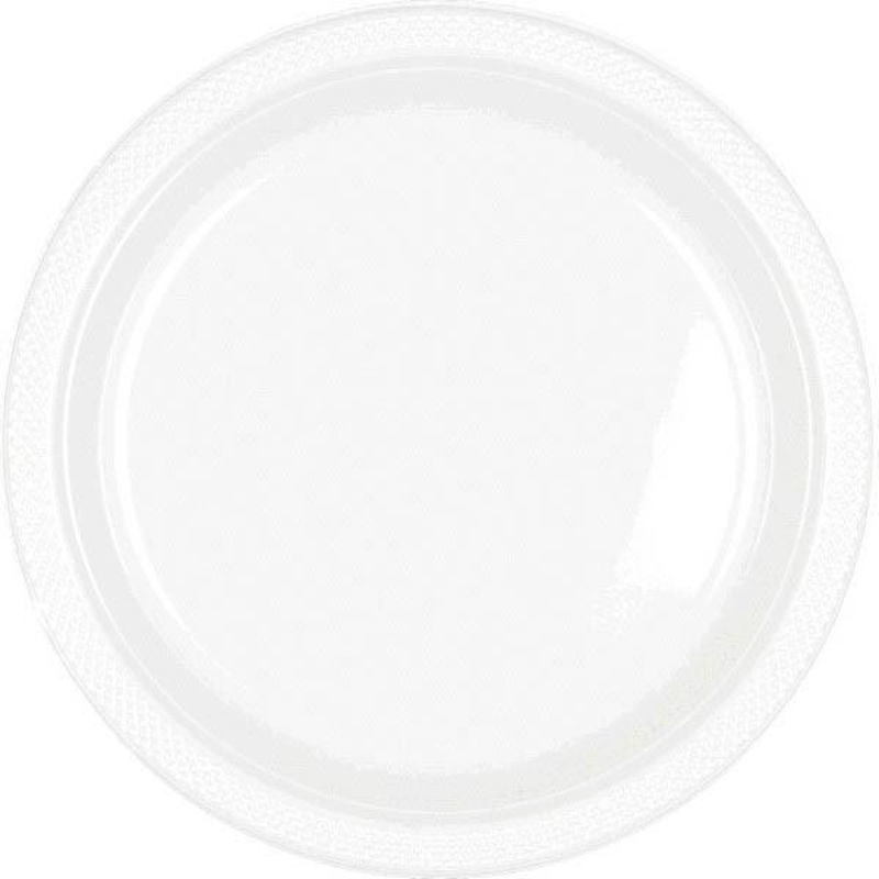 Plastic Plates 10.25 In. - Frosty White 20/pkg.
